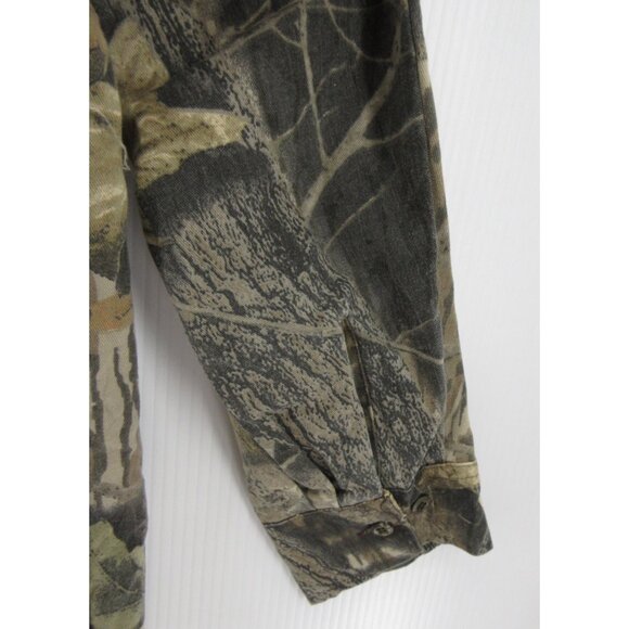 VINTAGE Mossy Oak Shirt XL Treestand Camo Hunting MAD Calls Military - Picture 3 of 15